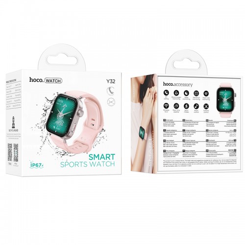 Смарт-годинник HOCO Y32 44mm. 225 mAh. IP67 Smart sports watch(call version)