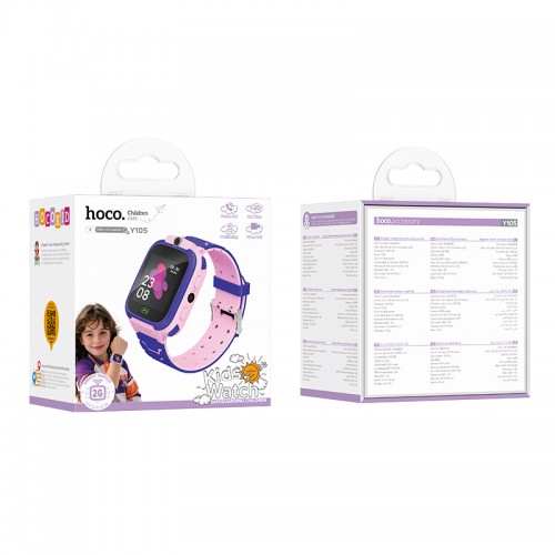 Детские смарт-часы HOCO Y105 36 мм. 400 мАч детские телефон-часы Розовые