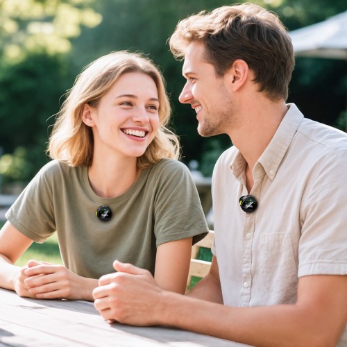 Беспроводная микрофонная система HOCO L22 Bright dual-mic (iP/Type-C) Black