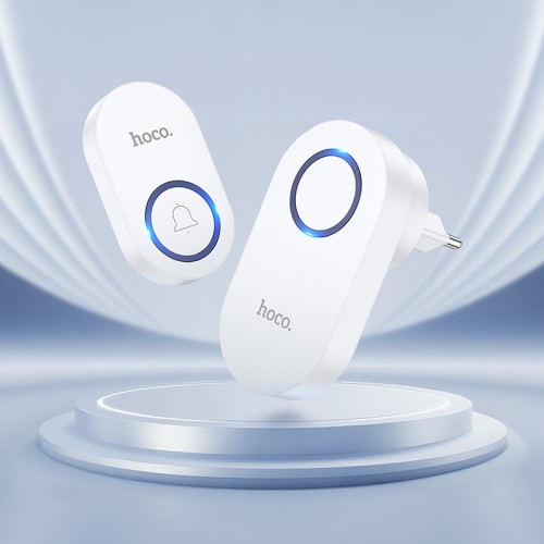 Беспроводной дверной звонок HOCO HI25 210 мАч (EU) Белый