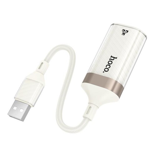 Кабель-перехідник HOCO UA41 Crystal USB ethernet adapter(100 mbps) apricot