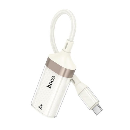 Кабель-перехідник HOCO UA41 UA41B Crystal Type-C ethernet adapter(100 mbps) apricot