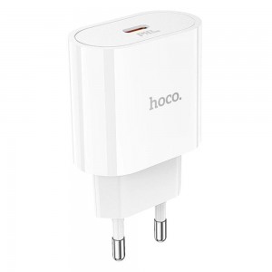 Сетевое зарядное устройство HOCO C94A Metro однопортовое PD20W (Type-C — Type-C), белое