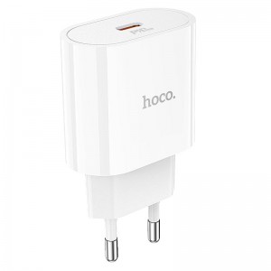 Мережевий зарядний пристрій з кабелем HOCO C94A Metro single port PD20W charger White