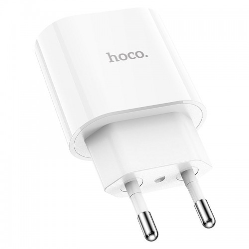 Мережевий зарядний пристрій з кабелем HOCO C94A Metro single port PD20W charger White
