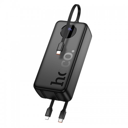 Зовнішній акумулятор HOCO J132B Sabio 22.5W+PD20W fully compatible power bank with 3 cables(30000mAh) Black