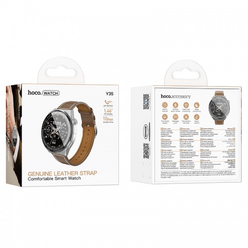 Смарт-часы HOCO Y35 36 мм. 250 мАч. IP67 Умные спортивные часы (версия с поддержкой звонков) Серебристый