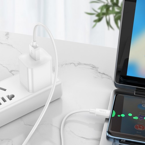 Кабель HOCO X96 Hyper 27W для зарядки и передачи данных Type-C, белый