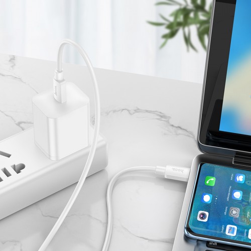 Кабель для быстрой зарядки и передачи данных HOCO X96 Hyper 60W Type-C — Type-C, белый