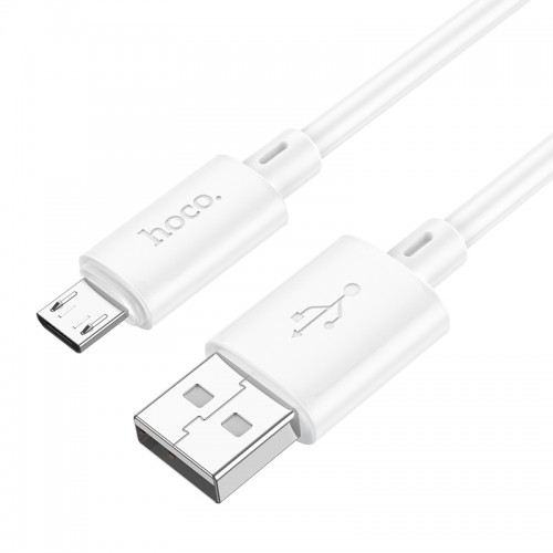 Кабель HOCO X88 Gratified charging data cable for Micro White