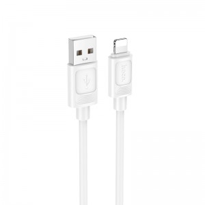 Кабель HOCO X122 Benefit силиконовый кабель для зарядки и передачи данных iP белый