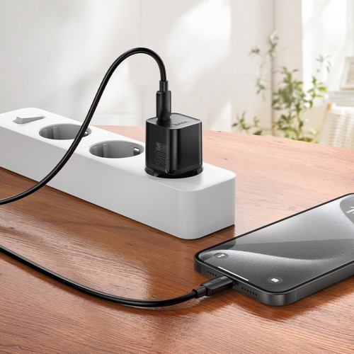 Сетевое зарядное устройство HOCO N64 Ingenious однопортовое PD20W charger Black