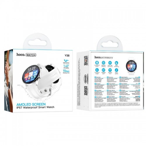 Смарт-годинник HOCO Y38 AMOLED 36mm. 300 mAh. Smart watch(call version) Silver