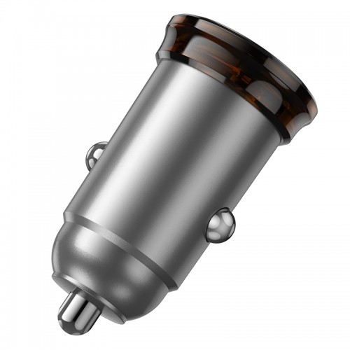 Автомобильное зарядное устройство HOCO NZ16A Rigorous 43W, двойной порт PD25W+QC3.0, автомобильная зарядка, Metal Grey