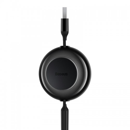 Кабель Baseus Free2Draw Retractable Crystal для быстрой зарядки и передачи данных USB — M+L+C, 3.5A, 1.1 м, Cluster Black