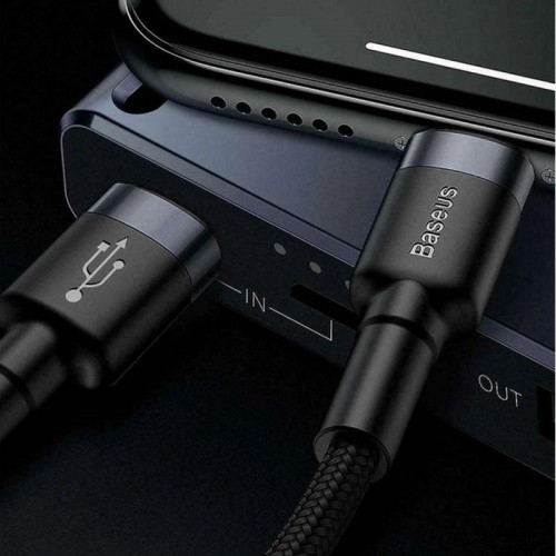 Кабель Baseus Cafule Cable Type-C to iP PD 20W 1m Gray+Black