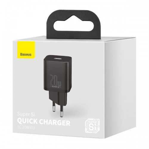 Сетевое зарядное устройство Baseus Super Si Quick Charger 1C 20W EU Black