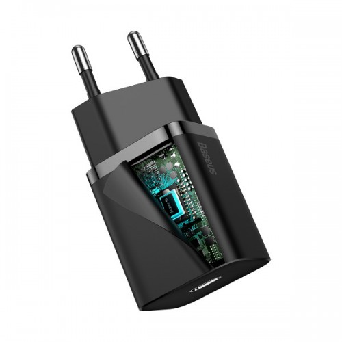 Сетевое зарядное устройство Baseus Super Si Quick Charger 1C 20W EU Black