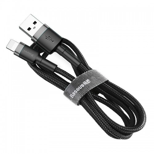 Кабель Baseus Cafule Cable USB для Lightning 2.4A 0.5 м Серый+Черный