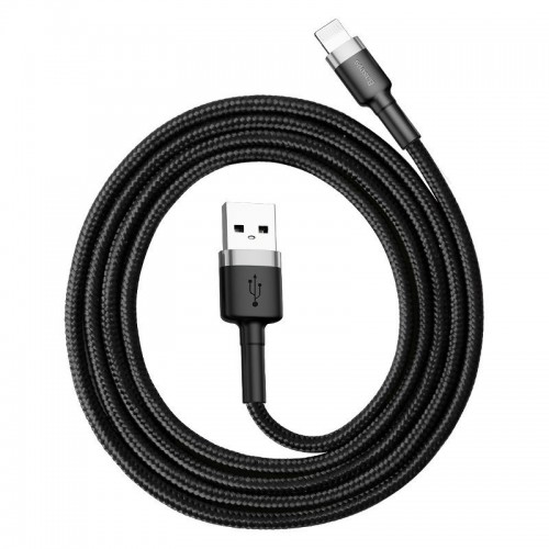 Кабель Baseus Cafule Cable USB для Lightning 2.4A 0.5 м Серый+Черный