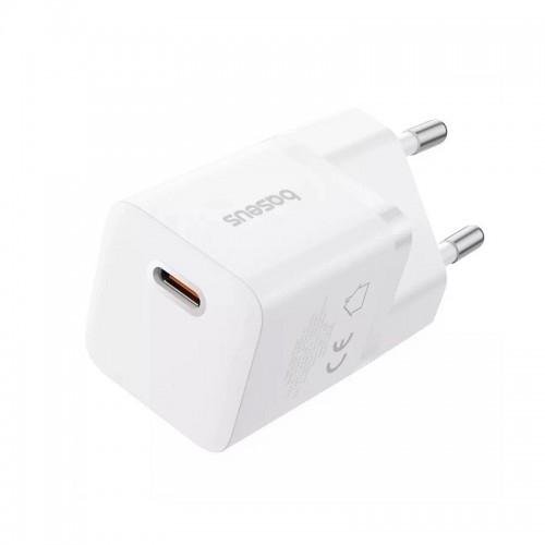 Сетевое зарядное устройство Baseus GaN5 Fast Charger (mini) 1C 25W EU Moon White