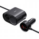 Автомобильное зарядное устройство Baseus High Efficiency Pro 1-for-2 Car Cigarette Lighter 30W Cosmic Black