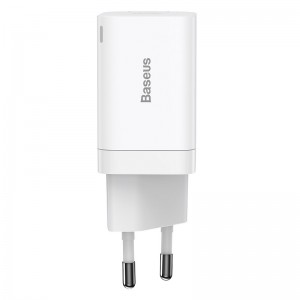 Сетевое зарядное устройство Baseus Super Si Pro Quick Charger C+U 30W EU White