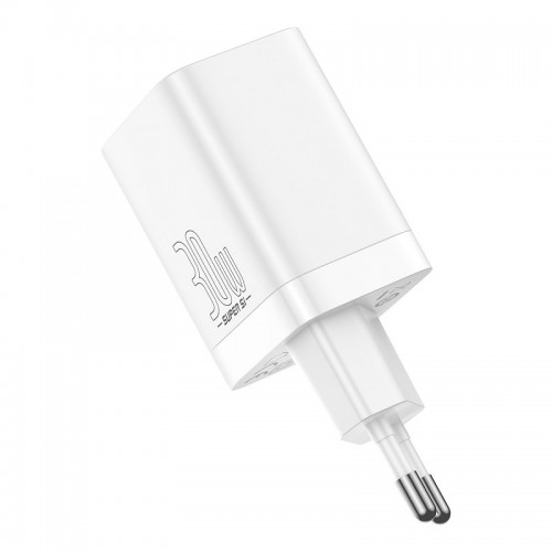 Сетевое зарядное устройство Baseus Super Si Pro Quick Charger C+U 30W EU White