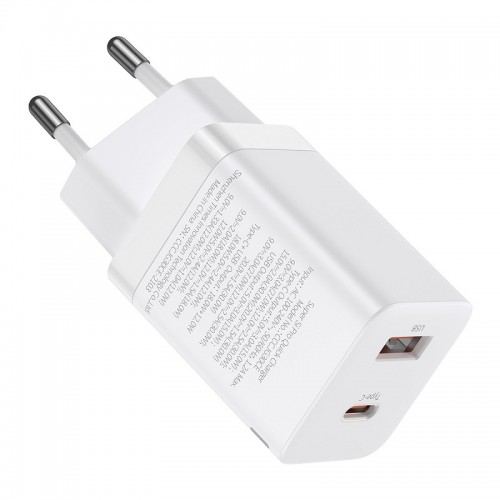 Сетевое зарядное устройство Baseus Super Si Pro Quick Charger C+U 30W EU White