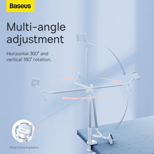 Тримач для телефона Baseus Unlimited adjustment lazy phone holder silver