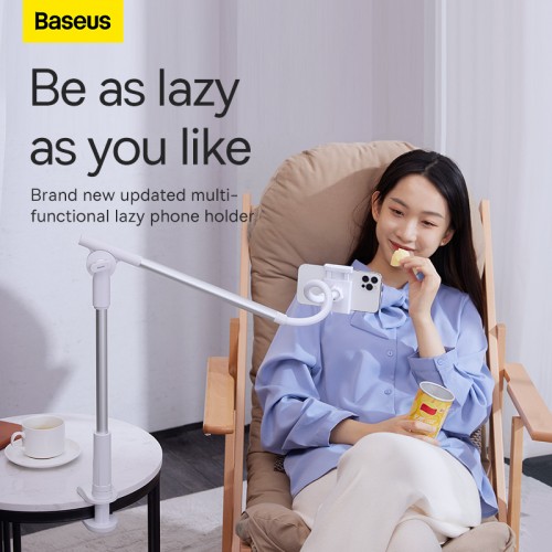 Тримач для телефона Baseus Unlimited adjustment lazy phone holder silver