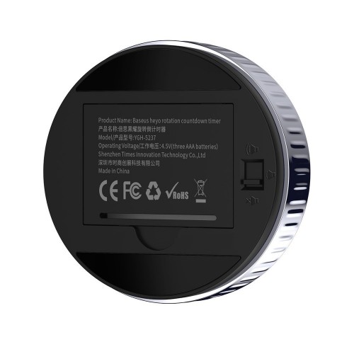 Таймер обратного отсчёта с поворотным механизмом Baseus Heyo, чёрный
