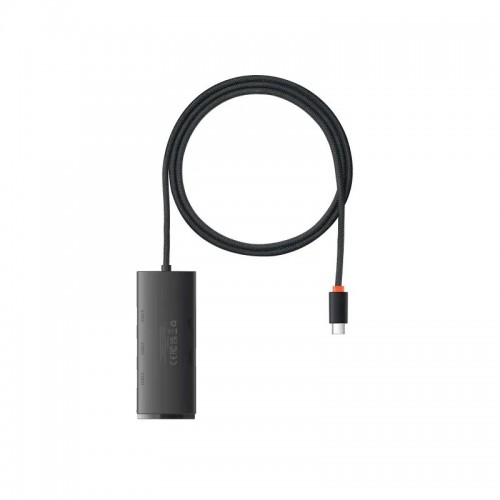 USB-хаб Baseus Lite Series, 4-портовый адаптер-концентратор Type-C HUB (Type-C на USB 3.0*4), 1 м, чёрный