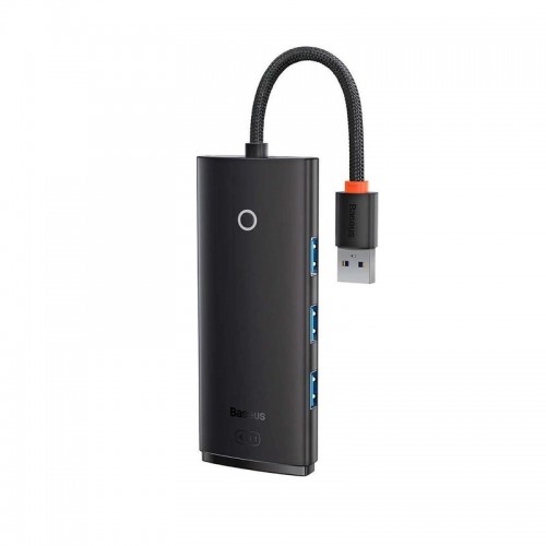 USB-хаб Baseus серии Lite 4-портовый USB-A HUB адаптер (USB-A на USB 3.0*4) 25 см, чёрный