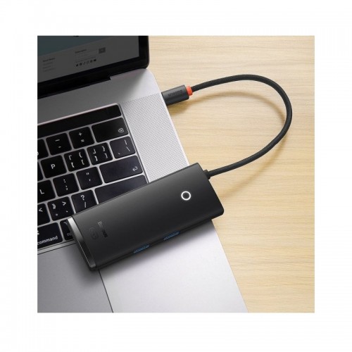 USB-хаб Baseus Lite Series 6-портовая док-станция Type-C HUB (Type-C на HDMI+USB3.0*2+Type-C Data+SD/TF) Черный
