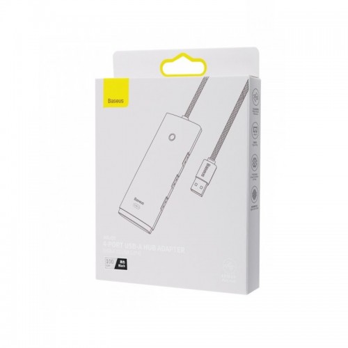USB-хаб Baseus серии Lite, 4-портовый USB-A HUB адаптер (USB-A — USB 3.0*4), 1 м, чёрный