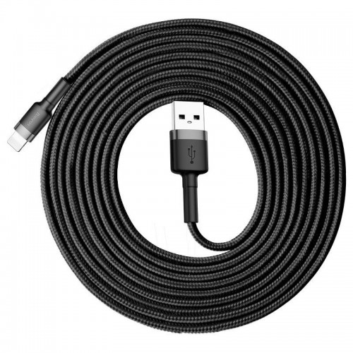 Кабель Baseus Cafule Cable USB для iP 2A 3 м Серый+Чёрный