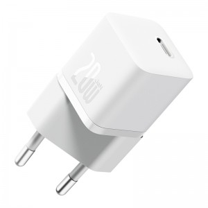 Сетевое зарядное устройство Baseus GaN5 Fast Charger (mini) 1C 20W EU White