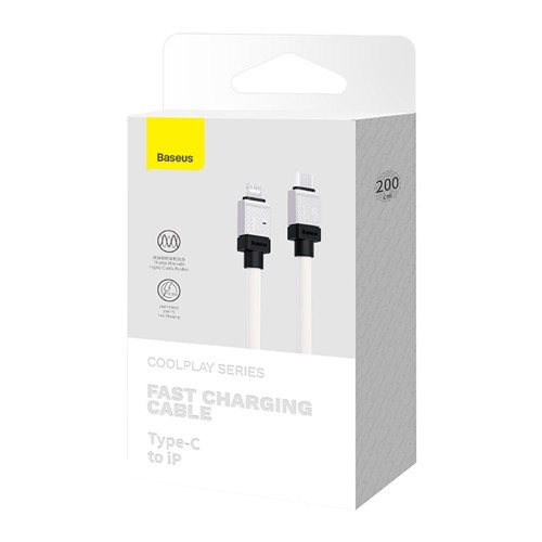 Кабель Baseus CoolPlay Series Fast Charging Cable Type-C to iP 20W 2m White