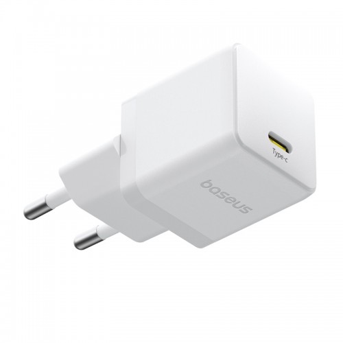 Мережевий зарядний пристрій Baseus Palm Fast Charger 1C 20W EU Moon White (with Baseus Mini White Cable USB-C to USB-C 60W (20V/3A) 1m Moon White)