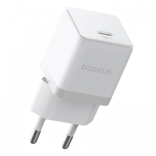 Мережевий зарядний пристрій Baseus Palm Fast Charger 1C 20W EU Moon White (with Baseus Mini White Cable USB-C to USB-C 60W (20V/3A) 1m Moon White)