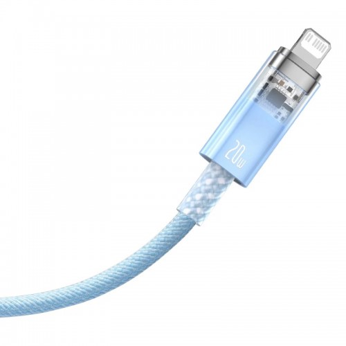 Кабель Baseus Explorer Series Fast Charging Cable with Smart Temperature Control Type-C to iP 20W 1m Blue