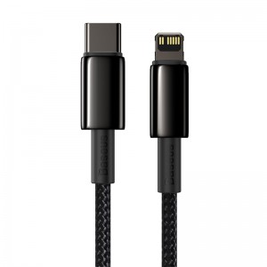 Кабель Baseus Tungsten Gold Fast Charging Data Cable Type-C to iP PD 20W 2m Black