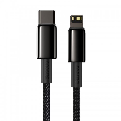Кабель Baseus Tungsten Gold Fast Charging Data Cable Type-C to iP PD 20W 2m Black