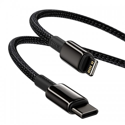Кабель Baseus Tungsten Gold Fast Charging Data Cable Type-C to iP PD 20W 2m Black