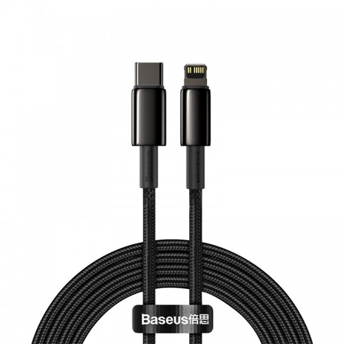 Кабель Baseus Tungsten Gold Fast Charging Data Cable Type-C to iP PD 20W 2m Black