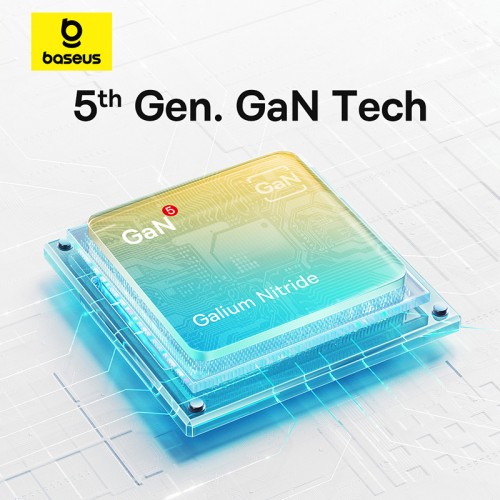 Сетевое зарядное устройство с кабелем Baseus GaN5 Fast Charger (mini) 1C 30W EU Moon White (в комплекте: кабель Type-C для быстрой зарядки и передачи данных)