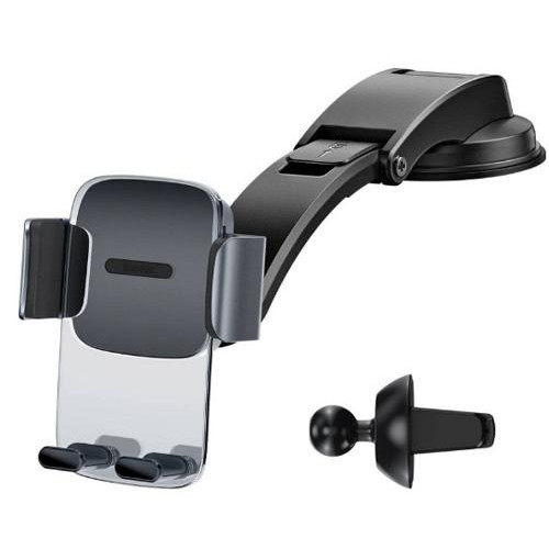 Автотримач для телефона Baseus Easy Control Clamp Car Mount Holder (A Set) Black