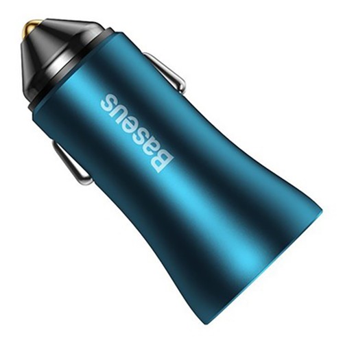 Автомобільний зарядний пристрій Baseus Golden Contactor Max Dual Fast Charger Car Charger U+C 60W Blue