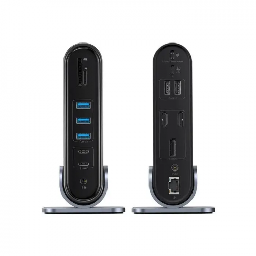 USB-хаб Baseus UnionJoy 17-Port Triple-Display Docking Station Space Grey（USB-C to HDMI4K@60Hz*2+DP4K@60Hz*1+USB3.0*3+USB-C3.0*2+USB2.0*2+PD*1+PC*1+